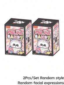 TOYCITY Blind Box (Non- Filling),MR.PA Candy Panda Collectible Figurine Blind Box Series, 6 Regular + 1 Hidden Candy Jar Design, Premium ABS Plastic Art Toy, Vibrant Fade-Resistant Desk Decor For Home & Office, Portable Travel Accessory, Perfect Birthday & Holiday Gift For Friends, Family, Collectors & Kawaii Enthusiasts,Cute Fluffy Cartoon Panda Decoration Ornament - Tide play blind box - View 11
