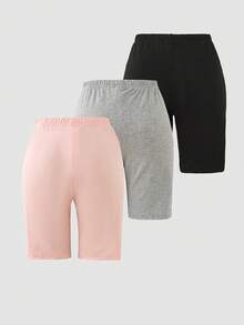 Set de 3 leggings holgados de punto casual para adolescentes - Multicolor - Ver 2