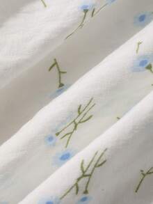 DAZY Women's Floral Print Casual Sleeveless Nightgown For Daily Home Wear - White - View 7