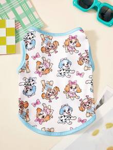 PETSIN 2pcs Multi-Color Bow Dog Cute Print, Comfortable And Soft, No Shedding Pet Vest - Multicolor - View 3