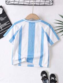 3 chiếc/Bộ Áo thun cổ tròn tay ngắn thường ngày cho bé trai, phù hợp cho mùa hè - Nhiều màu - Xem 3