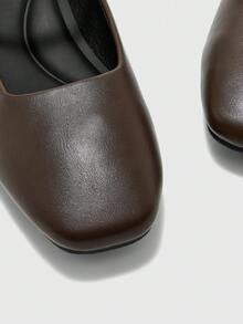 CUCCOO BIZCHIC Zapatos planos de unicolor, cómodos y de moda, adecuados para el uso diario en primavera - Marrón - Ver 7