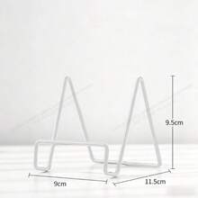 1PC Multi-Function Plate Rack - Durable Metal Display Rack, Can Be Used To Display Plates, Books, Photos - Ideal For Home Decor And Art Display - Multicolor - View 5
