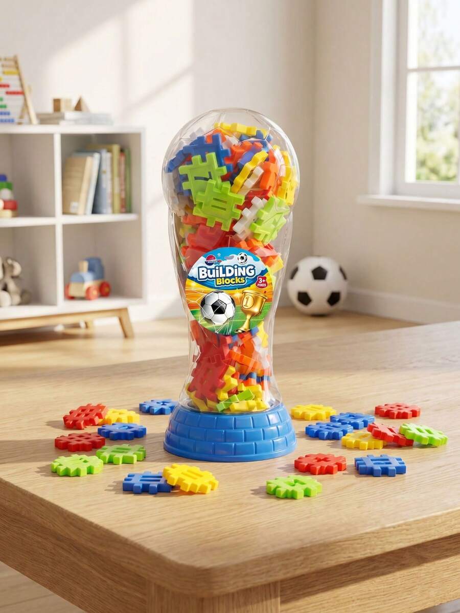 MINKOJA MINKOJA 96PCS Soccer Trophy Math Learning Building Blocks, STEM ...
