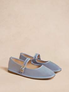 Rosivie Sepatu Loafer Datar Kasual Wanita dengan Desain Gesper, Serbaguna untuk Pemakaian Sehari-hari - Biru muda. - View 7