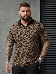 Manfinity Homme 男士短袖纹理面料 Polo 衫，适合外出、聚会、派对等场合。男士度假衬衫、男士派对衬衫、猎豹纹男士衬衫、男士豹纹衬衫、街头风男士衬衫，尽显绅士风范。适合日常休闲、周末旅行、户外活动、探险旅行、轻松的工作环境或半正式场合。可作为男友/丈夫礼物、周年纪念/生日礼物、派对礼物、夏季假期礼物、沙滩装、夏威夷婚礼礼物，以及春夏季节穿着。 - 棕色 - 查看 3