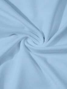 Resyla 女款素色休閒百搭圓領短袖T恤 - 淺藍色 - 查看 3