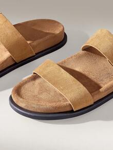 Solecia Women Shoes Women's Fashion Brown Comfort Flat Boken Beach Sandals Women's Flat Sandals Summer - Brown - View 5