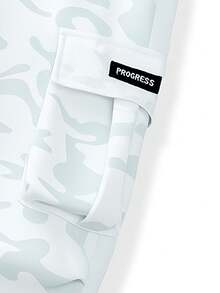 Manfinity Homme Men's White Twill Digital Print Cargo Pants - White - View 3