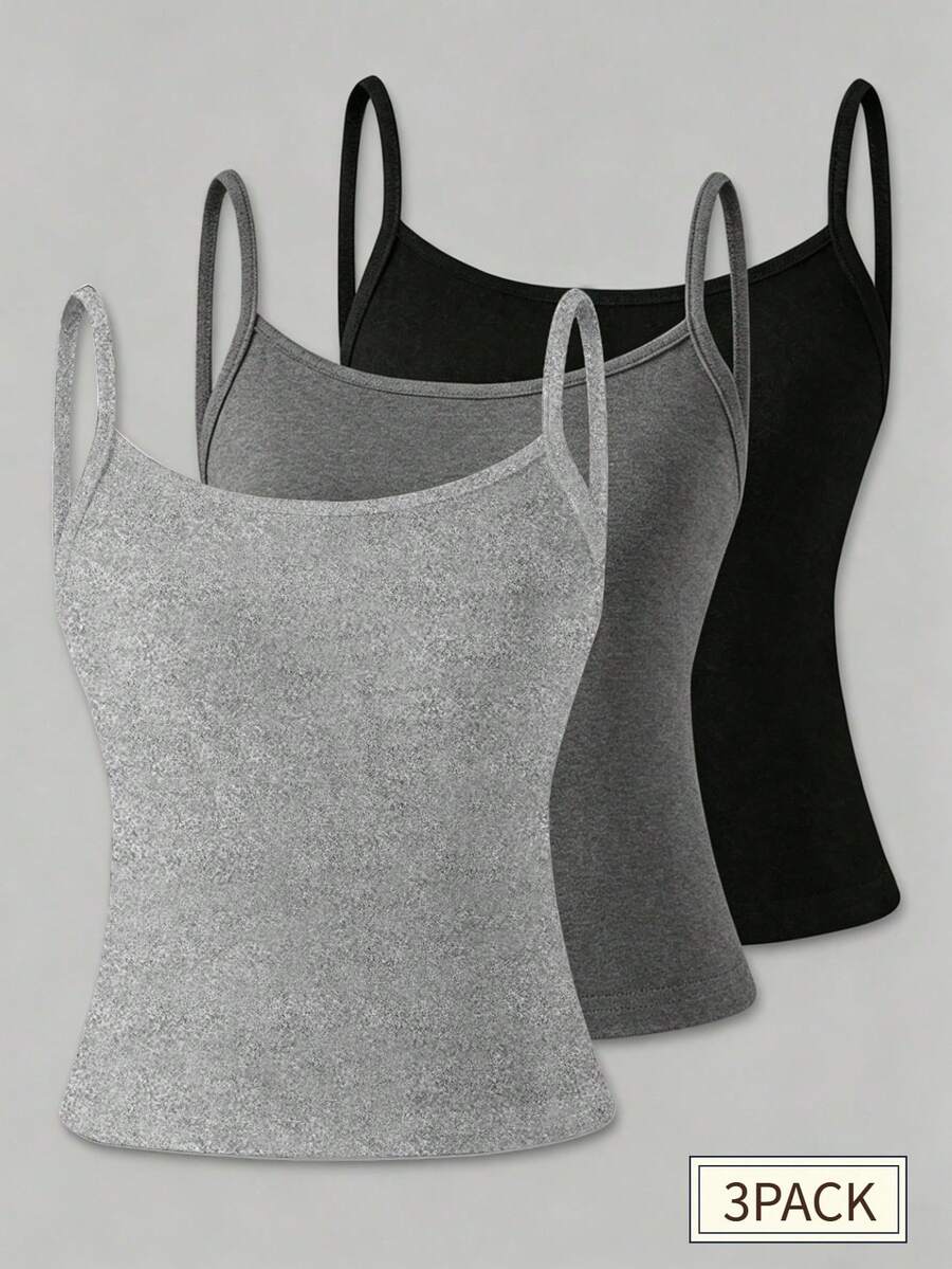 Sparklyn Girls Minimal Back To School Daily White Cami Soft - Multicolor - View 1