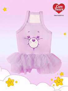 Care Bears X PETSIN 宠物连衣裙一件装，可爱公主风蓬松薄纱裙，猫狗通用服装，小型犬穿吊带裙 - 彩色 - 查看 2
