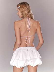 ROMWE Kawaii Women's Sexy Stereoscopic Heart Decor Camisole - Pink - View 7