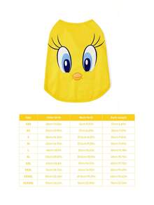 LOONEY TUNES X SHEIN 1 Cute Cartoon Printed Pet Vest, Universal For Cats And Dogs, Sizes From XXS To XXXXXL, From Extra Small To Extra Large, Tweety - Yellow - View 8
