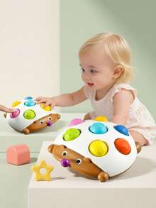 MINKOJA Interactive Hedgehog Toy | Focus On Fine Motor Skills Training, 7 Button Hand-Eye Coordination Educational Pressing Toy Aids Babies In Finger Flexibility And Concentration Development - Ideal For Parties And Special Occasions - Multicolor - View 1