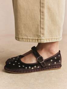 Rosivie Women Flats - Coffee Brown - View 1