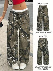 SHEIN Quần jeans ống rộng kẻ sọc phong cách Y2K dành cho nữ tuổi teen, xu hướng mùa thu, với cạp quần tương phản và thiết kế 2 trong 1. Phong cách đường phố Y2K rộng rãi, thoải mái và sành điệu, phù hợp cho mùa xuân và mùa hè, thanh lịch và trang phục đi nghỉ mát, nghỉ xuân hè, đi biển, thoải mái và sành điệu, phong cách đường phố, mùa hè, phù hợp cho mùa xuân và mùa hè, thanh lịch và trang phục đi nghỉ mát, nghỉ xuân hè, đi biển, lễ hội, tiệc tùng, đám cưới, lễ tốt nghiệp, dạ hội, sinh nhật, kỳ nghỉ thường ngày. - Nhiều màu - Xem 3