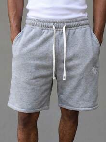 STYNVO Quần short nam lưng dây rút có túi, phong cách casual đa năng - Xám - Xem 4