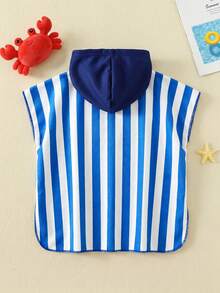 LMoss Kids Áo choàng tắm có mũ trùm đầu bằng vải nhung mềm mại, thấm hút tốt, thiết kế hình cua dễ thương cho bé trai và bé gái, thích hợp cho tắm hàng ngày, đi biển, bơi lội, kỳ nghỉ. - Nhiều màu - Xem 2