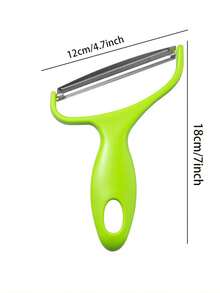 Haus Hana Kitchen And Household Coconut Vegetable Slicer, Stainless Steel Fruit Peeler, PP Handle, Vegetable Slicer, Cabbage Slicer, Kitchen Worker - Green - View 6