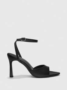 CUCCOO BIZCHIC Simple Round Toe With Stiletto Sandals, High Heels For Workplace Commuting Temperament Summer - List One Black - View 4
