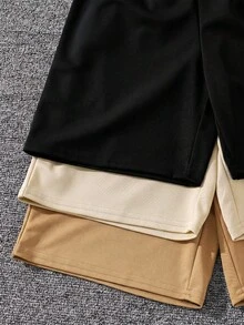 SHEIN 6件套青少年男童舒适休闲金属项链装饰圆领短袖T恤和短裤两件套，高性价比多件套装，适合户外玩耍、街头摄影、派对和休闲活动。 - 彩色 - 查看 6