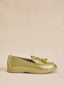 Rosivie Zapatos planos casuales y versátiles para niños, adecuados para uso diario - Dorado - Ver 9