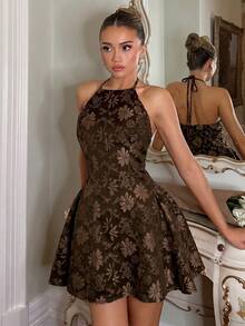 Women Plus Size Sports Dresses - Brown - View 12