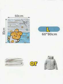 1pcCute Style Rabbit Vacuum Storage Bags Space Saver Bags Vacuum Seal Bags, Space Bags, Vacuum Sealer Bags For Clothes, Comforters, Blankets, Bedding Home Travel Organizer Decorations Decor Festival Decor Room Decor Home Decor Bed Room Decor Dress Pants Shoes Jeans Boots Skirt Bedroom, Organizer, Home Storage, White T Shirt Women, Black Pants Women, Ladies Winter Clothes, Dress - Multicolor - View 11