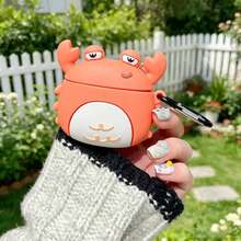 1 3D Cute Alien Bluetooth Earphone Case, Compatible With Apple EarPods 1/2/3/4/Pro/Pro2, Featuring Beach Crab And Cute Spring Pig Designs - Multicolor - View 10