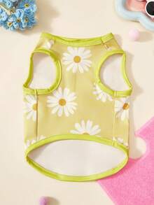 PETSIN 2pcs Multi-Color Daisy Flower Cute Print, Comfortable And Soft, No Shedding Pet Vest - Multicolor - View 4
