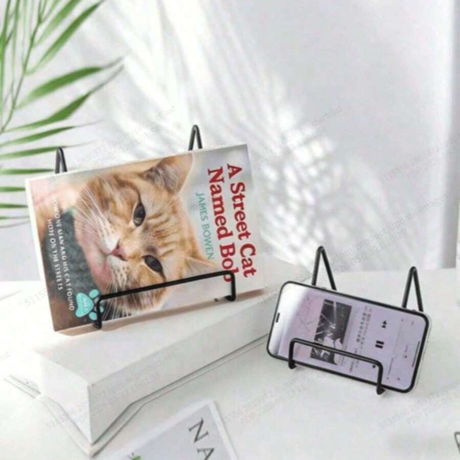 1PC Multi-Function Plate Rack - Durable Metal Display Rack, Can Be Used To Display Plates, Books, Photos - Ideal For Home Decor And Art Display - Multicolor - View 1
