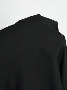 MaterniWear 孕婦時尚百搭對比色圓領休閒連身褲 - 黑色 - 查看 10