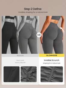 GLOWMODE Quần legging 24" Peakbum-Lift FeatherFit™-Sculpt nâng mông, kiểm soát bụng, có túi hai bên, cường độ trung bình, dùng cho tập luyện, chạy bộ, tập gym, fitness - Xám - Xem 4
