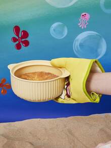 JAWS X SHEIN SpongeBob SquarePants | SHEIN 1/2 PC Bộ cách nhiệt in hoạt hình dễ thương, Găng tay lò nướng/Thảm cách nhiệt, Một vật dụng cần thiết cho nướng bánh trong bếp, Cách ly hiệu quả các nguồn nhiệt, Đơn lẻ/Kết hợp - Xem 5