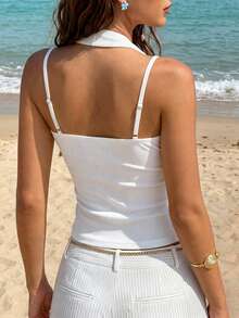 Sundraya Áo tank top không tay dáng ôm họa tiết hình cua, thích hợp mặc hàng ngày vào mùa hè. - Nhiều màu - Xem 2