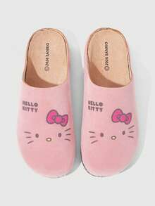 HELLO KITTY AND FRIENDS | SHEIN 女款印花時尚圖案平底鞋 戶外辦公室沙灘女鞋 - 粉色 - 查看 3