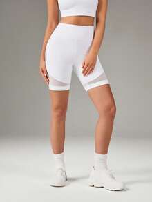 OutZeal Mallas deportivas blancas para mujer, con bolsillo, control de abdomen, secado rápido, para gimnasio, ciclismo y actividades - Blanco - View 8