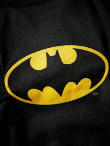 BATMAN X SHEIN 1件图案印花宠物背心，猫咪衣服，狗狗衣服，尺码 XXS-XXXXL，特小号，特大号，翅膀，蝙蝠，Logo，酷炫 - 黑色 - 查看 3