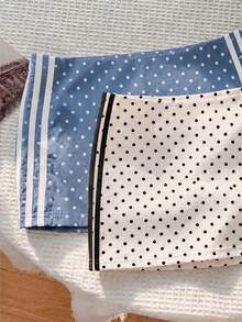 Comfortcana Bộ 2 món phong cách Y2K tối giản, đa năng, thích hợp mặc hàng ngày, dự tiệc, sân bay, họa tiết chấm bi và sọc, phối cùng ruy băng, dành cho nữ đi làm/đi chơi/mùa hè, chân váy mini gợi cảm đa năng có 2 màu, phù hợp cho mùa hè. - Nhiều màu - Xem 3