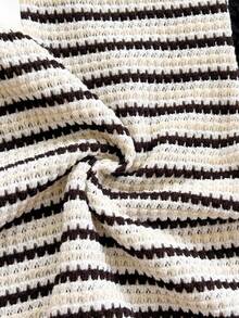 Soleia Conjunto de 2 piezas de mono casual de mujer con mangas cortas y botones al frente, con falda desmontable - Blanco y Negro - Ver 5