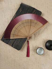Zazumi 1/2Pcs Foldable Fan Hand Held Fan With Tassel For Outdoor Travel Dancing Performance Cheongsam Dressing Accessories Photo-Taking Props Best - fan - View 26