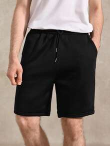 Courvante Men's Casual Shorts, Black, White, Fashion Versatile, Sports Style For Your Tennis Boyfriend - White - View 5