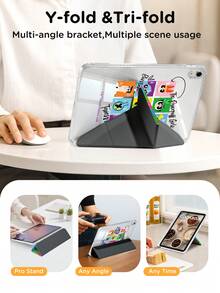 THE POWERPUFF GIRLS X SHEIN 相容於 Pad 11(A16)2025(11吋)/Pad 10 2022(10.9吋),Pad Pro 2020/2021 11吋,Pad 7/8/9代, Galaxy Tab A9 Plus 的保護殼,高級質感,具備 3+Y 折疊,自動喚醒/睡眠功能,以及內建筆槽,防震平板保護殼 - 彩色 - 查看 9
