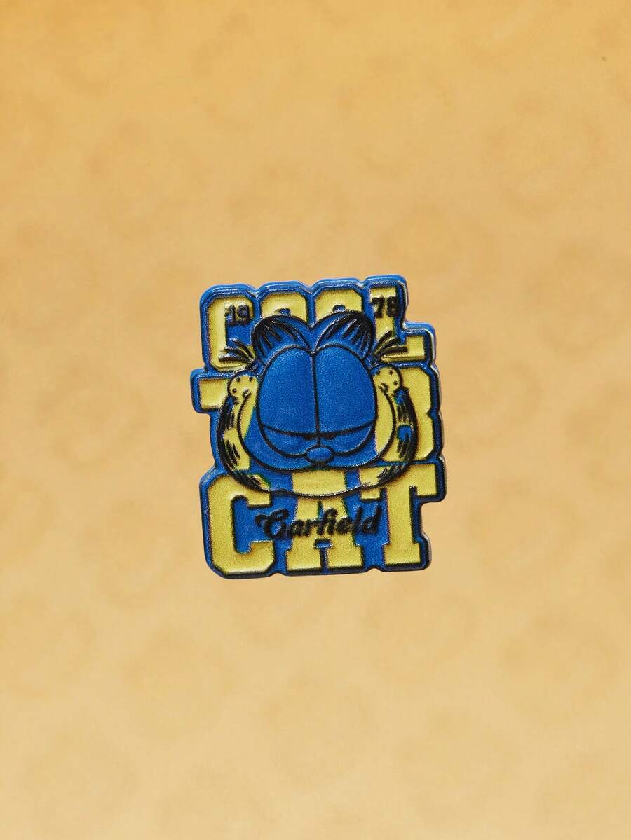 GARFIELD | SHEIN 1PC New Creative Cartoon Pattern Brooch, IP Joint Design, Lovely Personalized, Simple And Generous, Can Also Be Used As Accessories, Suitable For Various Parties, Concerts, Festivals, Exquisite Gifts - Blue - View 1