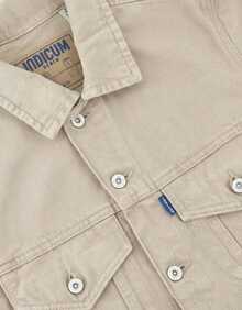 SET OF 2 BASIC DENIM JACKETS WINE/BEIGE INDICUM MEN - 彩色 - 查看 2