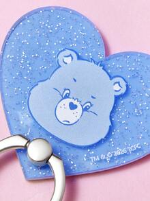 SHEIN X Care Bears Acrylic Ring Mobile Phone Holder, Desktop Support Bracket Clip Ring Clasp, Strong Adhesive Multi-Functional Ring,Heart,Gift Ideas,Party,Holiday,Valentine's Day - Blue - View 4