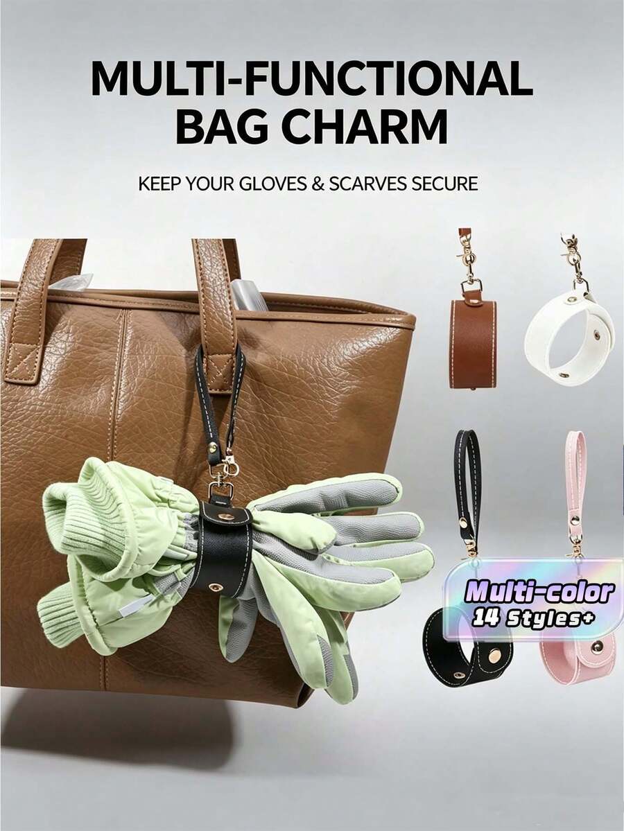 1/2Pcs Towel Silk Scarf Glove Storage Strap Outdoor Portable Scarf Storage Clip Simple Storage Clip, Organizer Clips - Multi-Purpose Bag Clip, Glove Holder, Scarf & Hat Keeper With Loop Strap - Secure Attachment For Handbags, Purses, Travel - Multicolor - View 1