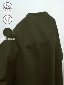 SHEIN Holidaya 女士夏季新款亚麻休闲抽绳卷边短裤，采用亚麻纹理面料，搭配弹性腰抽绳设计和卷边细节，打造轻松时尚的造型，适合日常外出、度假或轻度休闲场合，是一款百搭的休闲抽绳短裤，卡其色优质长裤，宽松修身长裤。 - 軍綠色 - 查看 7