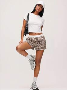 SHEIN BASICS Quần đùi nữ - Nhiều màu - Xem 4