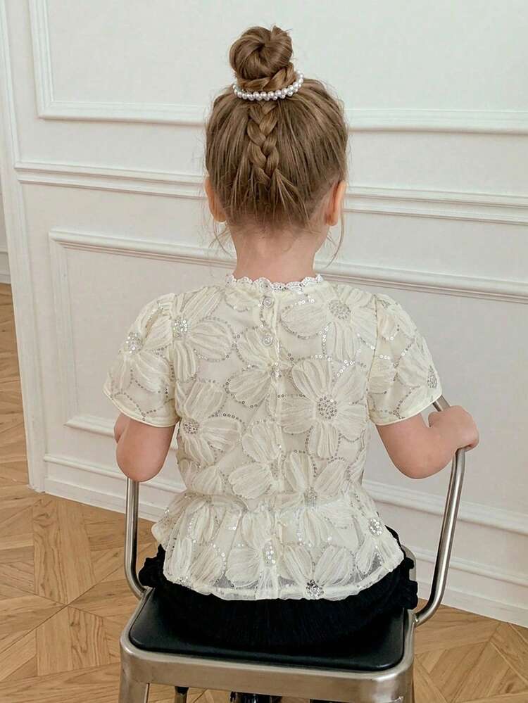 Girls Short Sleeve Round Neck Shirt